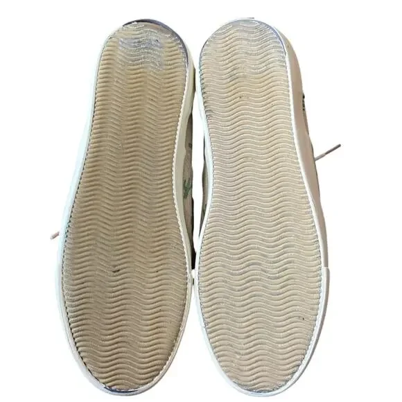 GH BASS & CO Cactus Print Canvas Sneakers Womens Sz 9 Tan Green Western - Picture 8 of 10